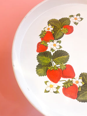 Vintage Strawberry Serving Tray
