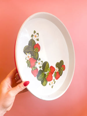 Vintage Strawberry Serving Tray