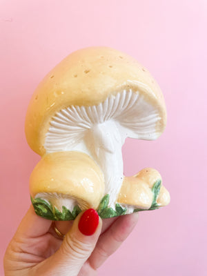 Vintage Ceramic Mushroom Wall Hanging