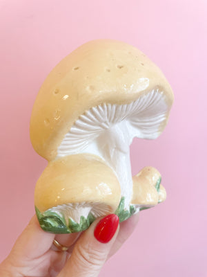 Vintage Ceramic Mushroom Wall Hanging