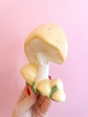 Vintage Ceramic Mushroom Wall Hanging