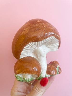 Vintage Ceramic Mushroom Wall Hanging