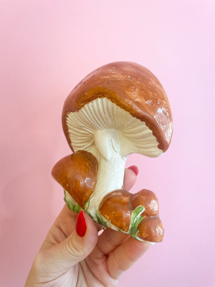 Vintage Ceramic Mushroom Wall Hanging