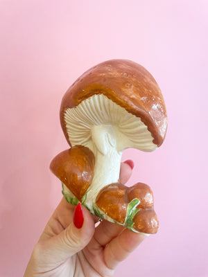 Vintage Ceramic Mushroom Wall Hanging