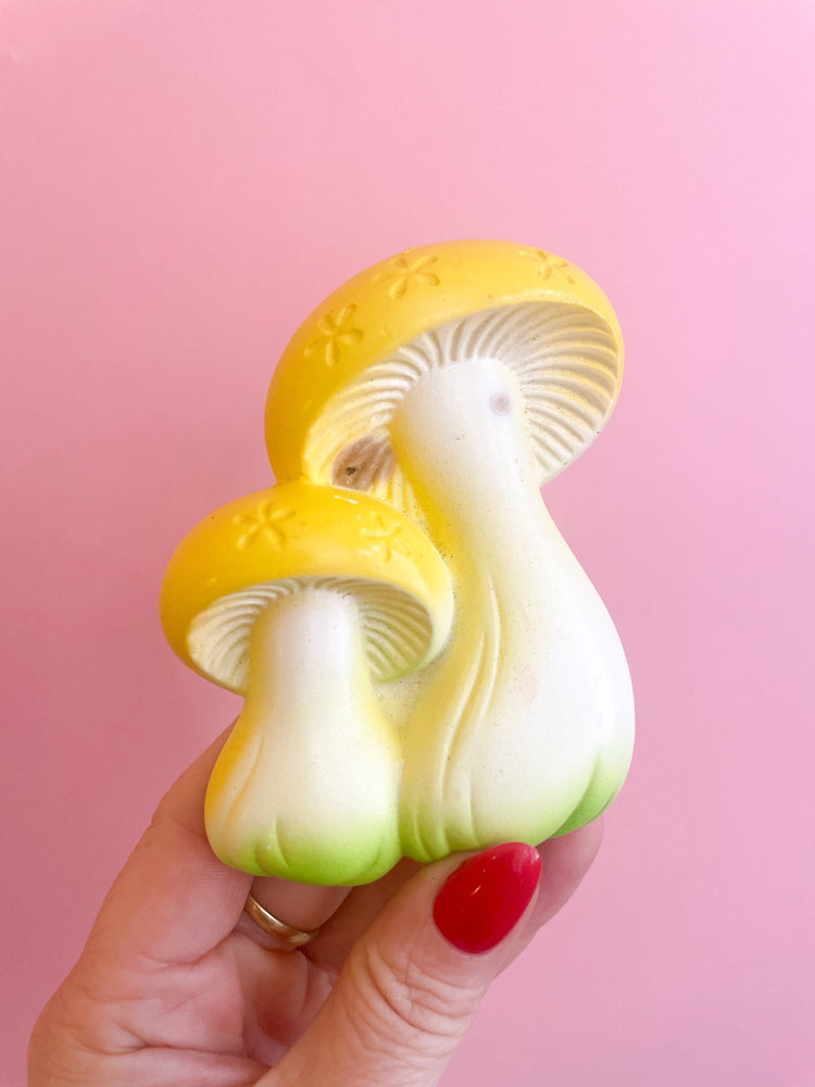 Vintage Ceramic Mushroom Wall Hanging