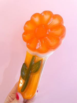 Vintage Lucite Flower Spoon Rest