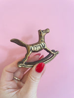 Vintage Brass Rockinghorse