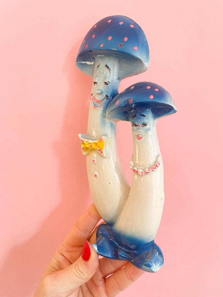 Vintage Ceramic Mushroom Wall Hanging