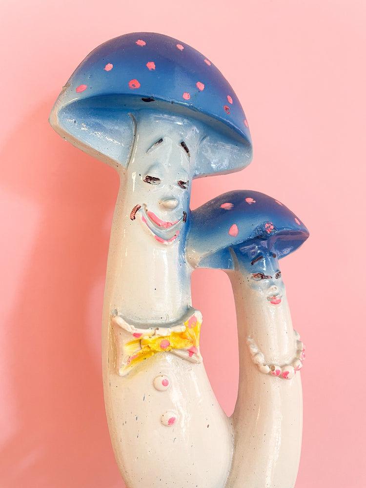 Vintage Ceramic Mushroom Wall Hanging