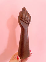 Vintage Hand Carved Large Wooden 'Good Luck' Figa Fist