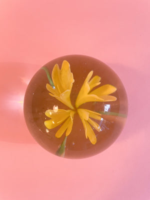 Vintage Flower Paperweight