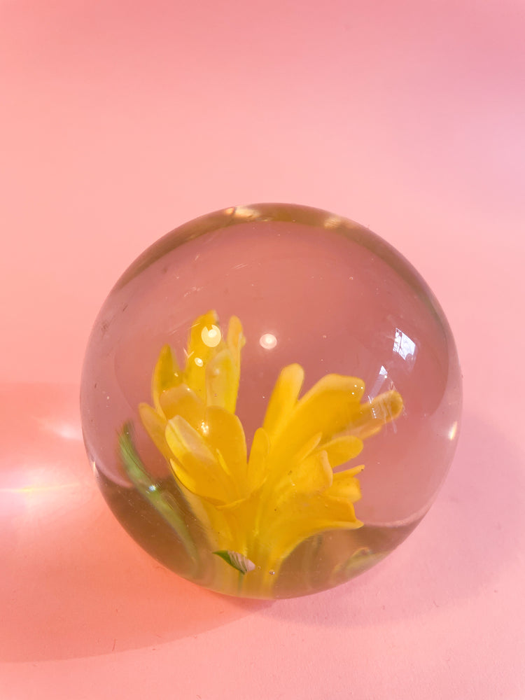 Vintage Flower Paperweight