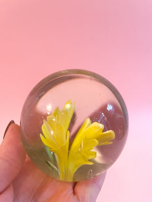 Vintage Flower Paperweight