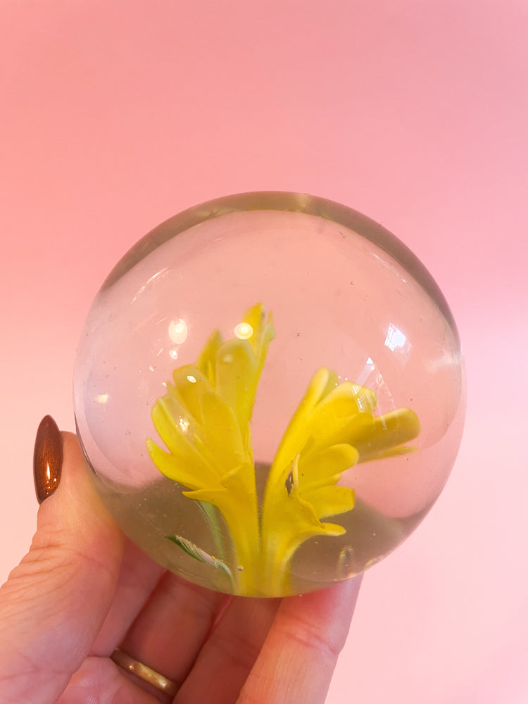 Vintage Flower Paperweight