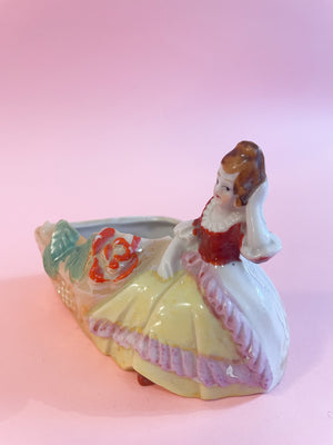 Vintage Ceramic Lady Ashtray