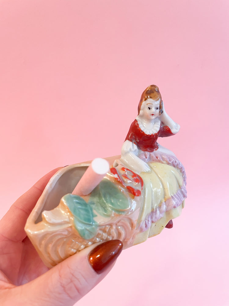 Vintage Ceramic Lady Ashtray