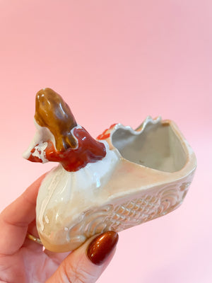 Vintage Ceramic Lady Ashtray