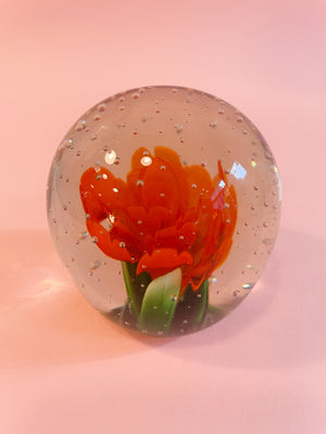 Vintage Flower Paperweight