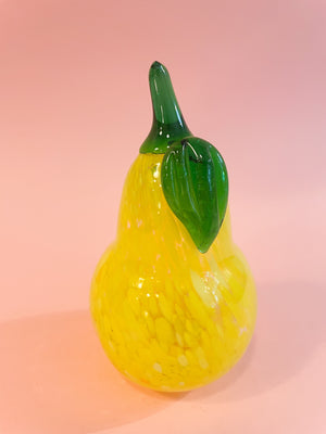 Vintage Murano Glass Spotted Pear