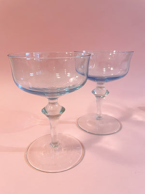 Vintage Blue Denby Aurora Coupes