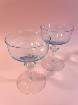 Vintage Blue Denby Aurora Coupes