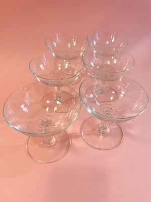 Vintage Art Deco Glass Coupes