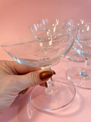 Vintage Art Deco Glass Coupes