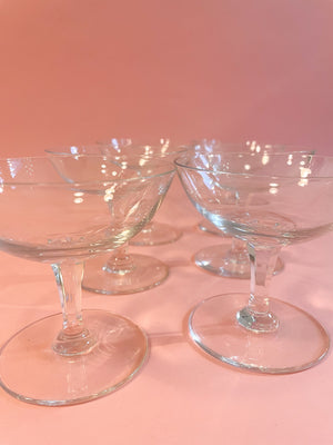 Vintage Art Deco Glass Coupes