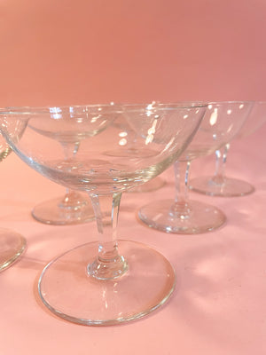 Vintage Art Deco Glass Coupes