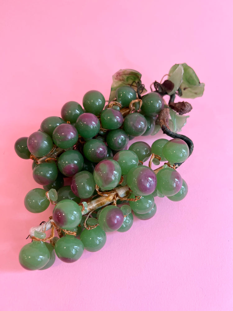 Vintage Green Glass Grapes