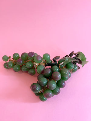 Vintage Green Glass Grapes