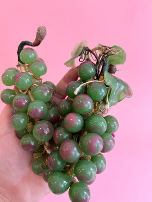 Vintage Green Glass Grapes