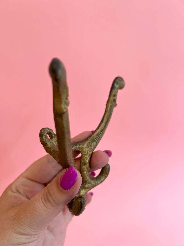 Antique Brass Hat and Coat Hanger