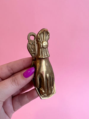 Vintage Brass Hand Clip