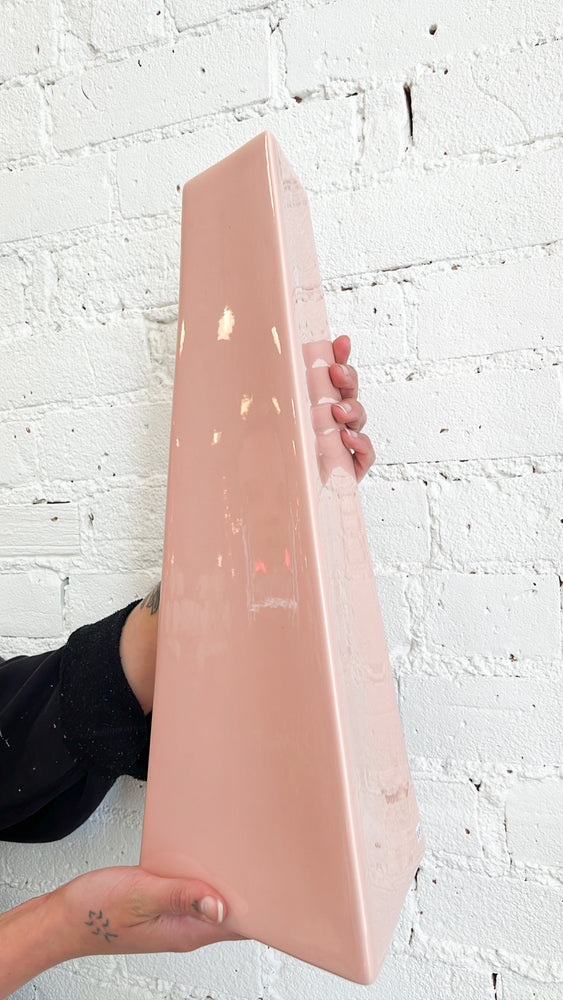 Vintage Pink XL Triangle Vase