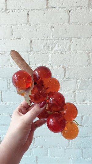Vintage Orange Lucite Grapes