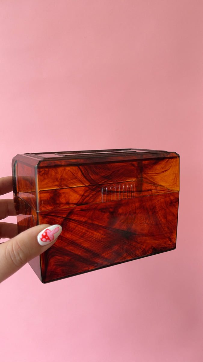 Art Deco Tortoiseshell Acrylic Box – The Apartment TO