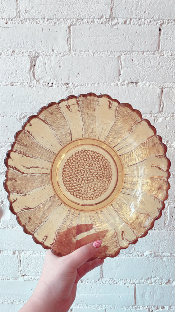 1960s Anchor Hocking Sunflower Serving Bowl