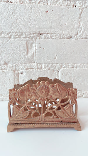 Vintage Brass Napkin Holder