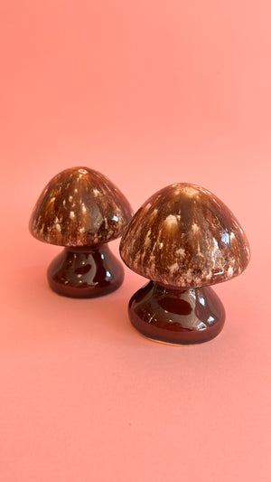 Vintage 70's Mushroom Salt and Pepper Shakers