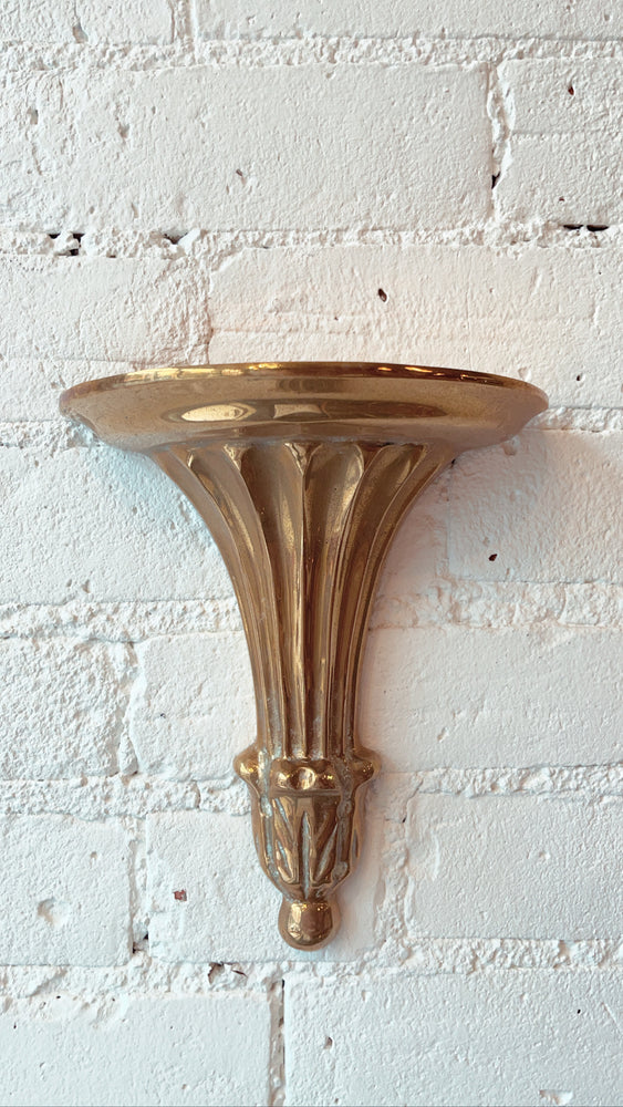 Vintage Brass Wall Shelf