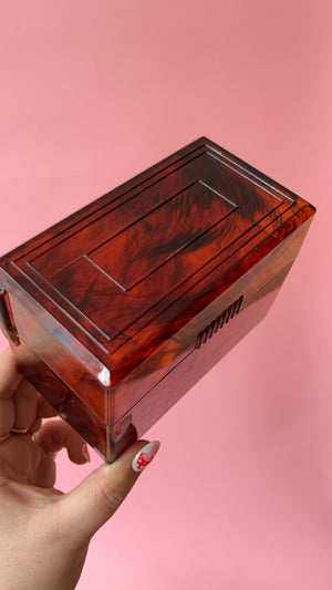 Art Deco Tortoiseshell Acrylic Box