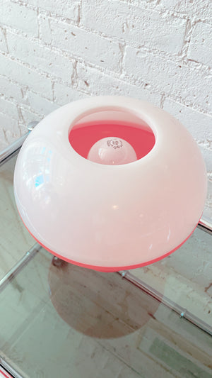 Vintage 70’s Orange and White Plastic Mushroom Lamp