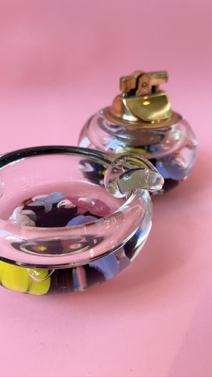 Vintage Maude and Bob St ClairArt Glass Set