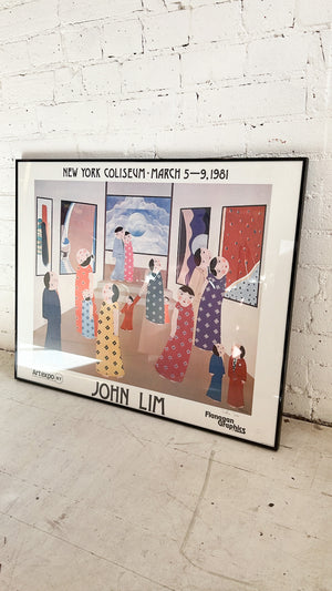 Vintage 1981 Signed John Lim Poster