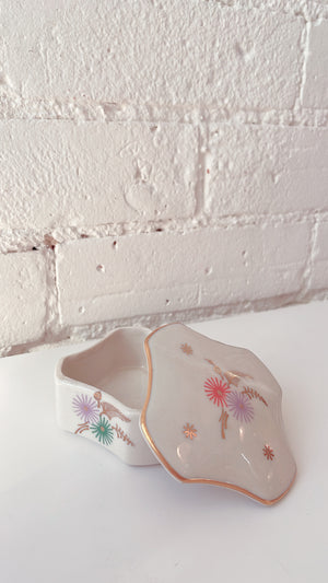 Vintage West German Ceramic Box