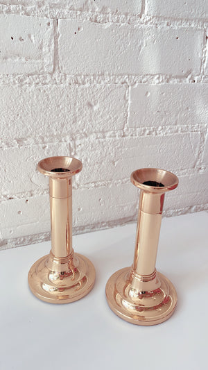 Vintage Brass Baldwin Candle Holders