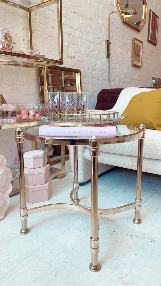 Vintage Brass Side Table