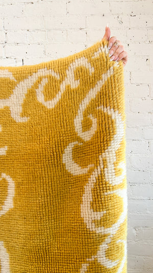 Vintage Mid Century Mustard Rug