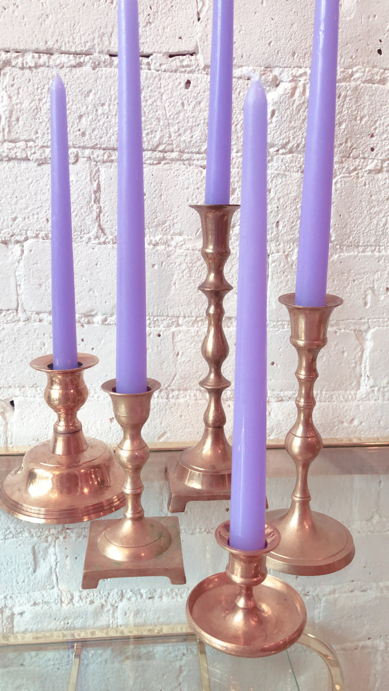 Vintage Brass Candle Holders (set)